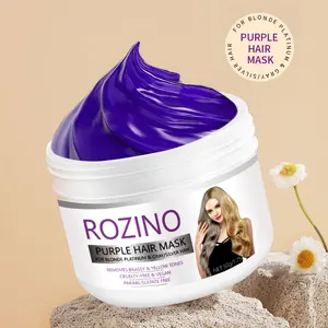 【Pack of five】ROZINO Purple Hair Mask for Blonde Platinum & Gray Silver Hair - Vibrant Color Enhancer, Cruelty-Free & Vegan, Versatile Hair Care Routine Addition