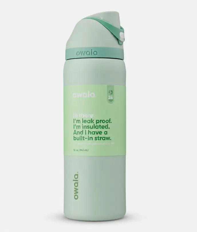 ️ Owala FreeSip Summer Paradise Water Bottle 32oz Insulated Stainless Steel Tumbler with Straw Leak Proof Travel Cup