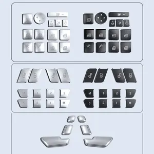 New 2026 Car Window Lift Button Cover Sticker Switch Panel Styling for Mercedes Benz A B C Class W204 W212 GLA GLK CLA GL ML GLE car decoration accessoriess