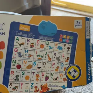 Product Review of Bilingual Talking Wall Chart for Kids – English & Spanish Learning Poster with Songs, ABCs, Numbers, Animal words & Piano – Interactive Educational Toy for Toddlers 1-6 – No Screen, Battery Powered classroom use Alphabet Preschool from j**e