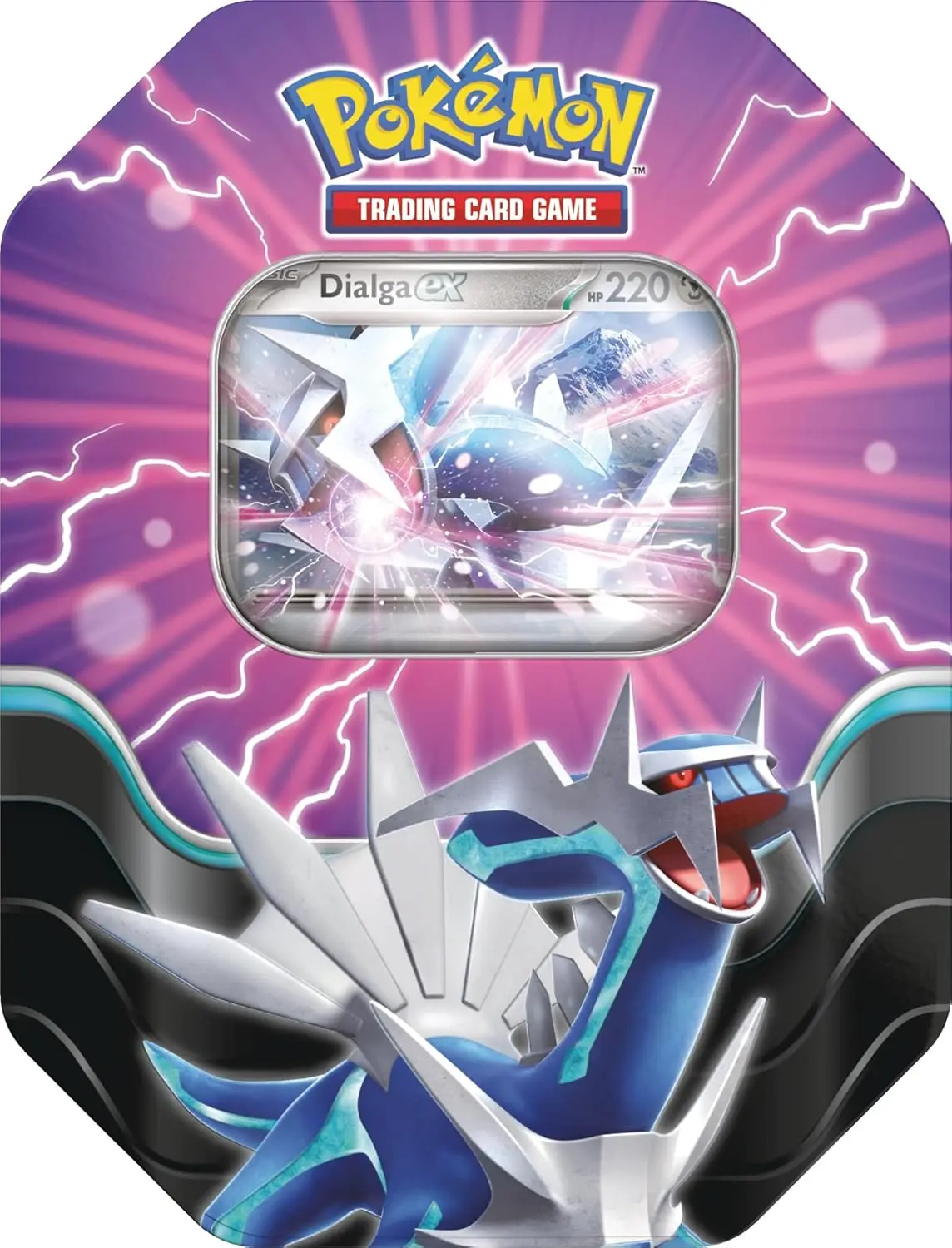 Pokémon TCG: Azure Legends Tin - Dialga ex Collectible Non-Sports Trading Card Set, Collectibles with 4 Boosters, 1 Foil Promo Card, Storage Tin, Digital Code