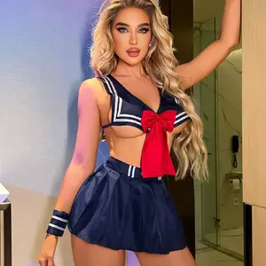 6pack Striped Bow Front Sailor Costume Set