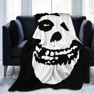 Misfits Skull Face Four Seasons Blanket Flannel Plush Blanket Sofa Blanket Bed for Sofa Living Room Blanket 50x60"