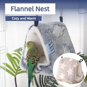 Triangle Warm Bird Nest, Winter Cotton Nest for Parrots, Hamsters, Small Pets, Indoor Use, Essential for Cold Weather，Cozy and Warm