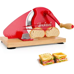 Manual Bread Slicer for Homemade Sourdough - Thickness & Evenly, Bread Slicer with Lines, Hand Crank, Suction Cups and Bread Guide for Sandwiches, Toast, Bagel, Baguette