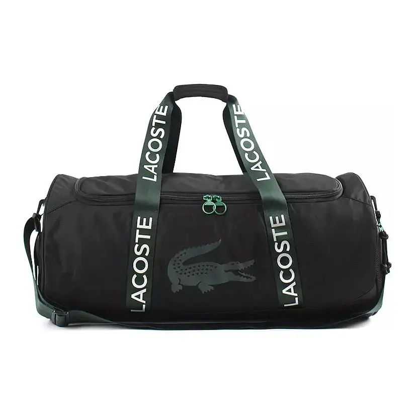Lacoste French Crocodile Logo Unisex Polyester Shoulder Tote Travel Duffle Bag, Ideal for Casual Sports