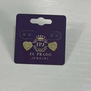 El Prado Jewelry Heart Earrings with Sirenas, Golden Color, Elegant Design, Ideal for Special Occasions