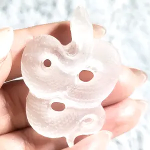 Selenite Snake Gemstone 2 Inch Satin Carving - Natural Crystal with Elegant Design, Ideal for Home Decor