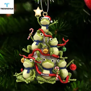 Portland Frog Christmas Ornament Adorable Frog Stack Tree Gift 2025