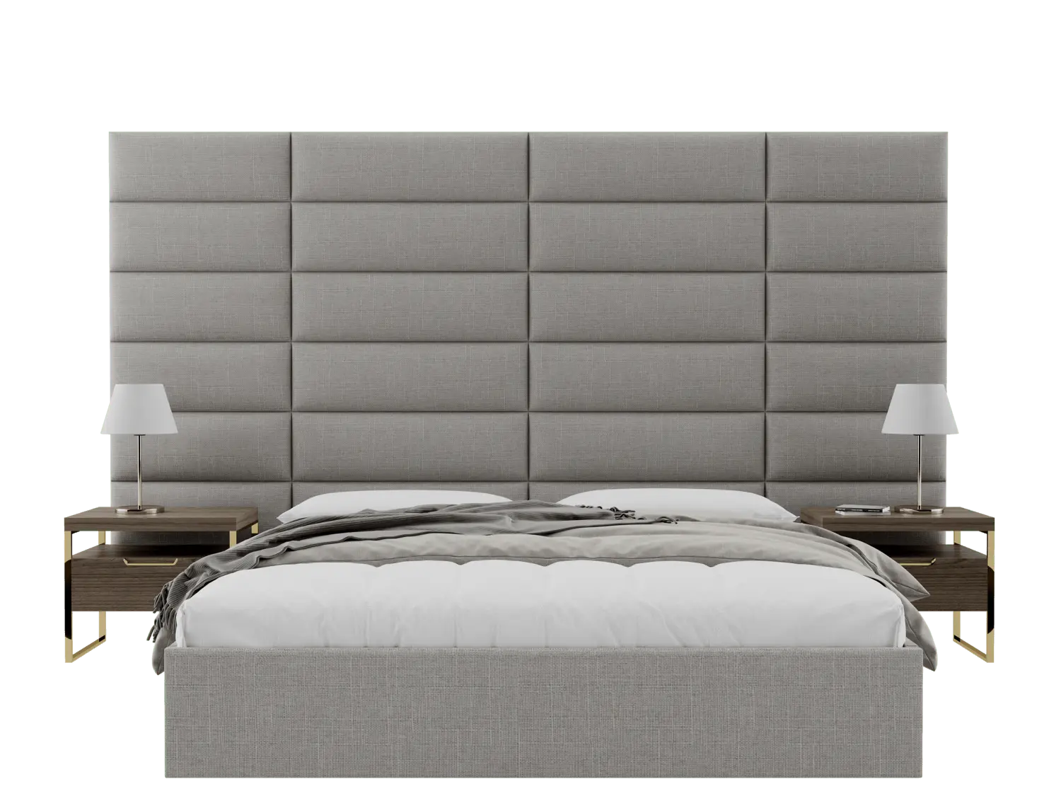 Upholstered Wall Mounted Headboard- Augustus Layout - 138" X 69"