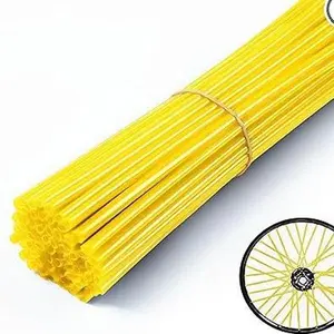 Bike Spoke Skins Covers - 72Pcs Universal Motorcycle Wheelchair Wheel Wrap, Dirt Bike Spoke Skin, Pipe Trim for 8"-21" Rims Decoration Protector