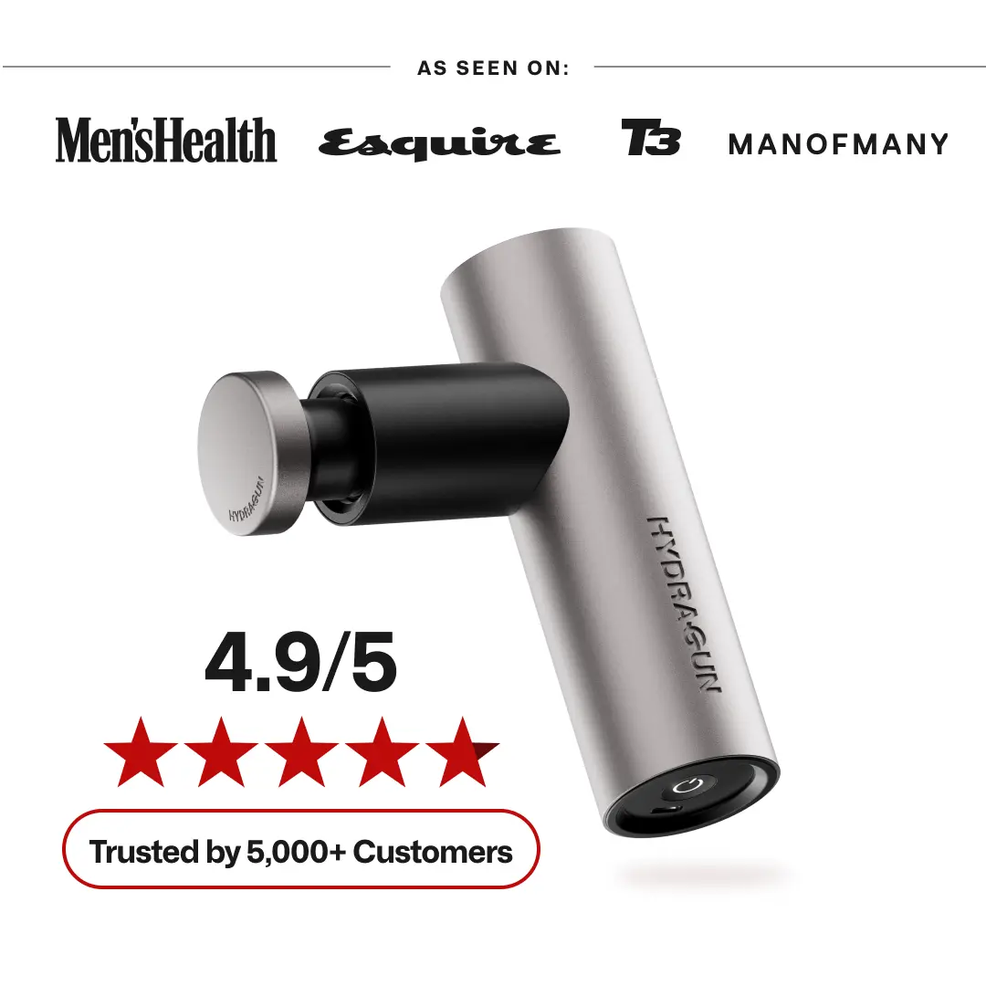 Atom Mini Massage Gun | Portable Light Powerful Deep Tissue Percussion Massager | Compact Quiet Muscle Relief Device | For Office, Workstation, Post-workout | Travel-size Handheld Massager for Neck, Shoulders, Back, Legs | Muscle Recovery & Pain Relief