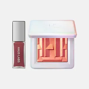 GUAVA GLOW SET (TIKTOK SHOP EXCLUSIVE - FIRE OPAL HIGHLIGHTER & GUAVA LIP GLAZE) - Duo for Radiant, Flawless Skin & Glossy Lips. Italian makeup cosmetic set with Radiance.