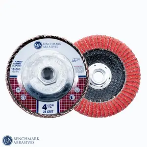 4-1/2" X 5/8"-11 T27 Curved Ceramic Flap Discs For Fillet Welds - 1 Piece