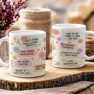 [Sale off up to 50%] Swear Mug, 11oz & 15oz Mug, Motivational, Swearing Mug, Bad Bitch, Mental Health