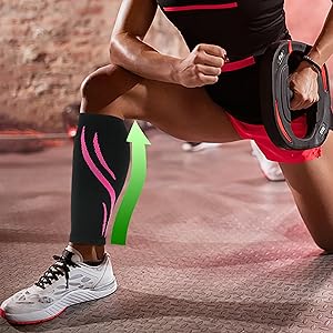 STANDWAY Compression Calf Sleeves (15-20MMHg), Improve Circulation and Prevent Calf Fatigue, Perfect Option for Men & Women for Running, Travel, and Nursing.