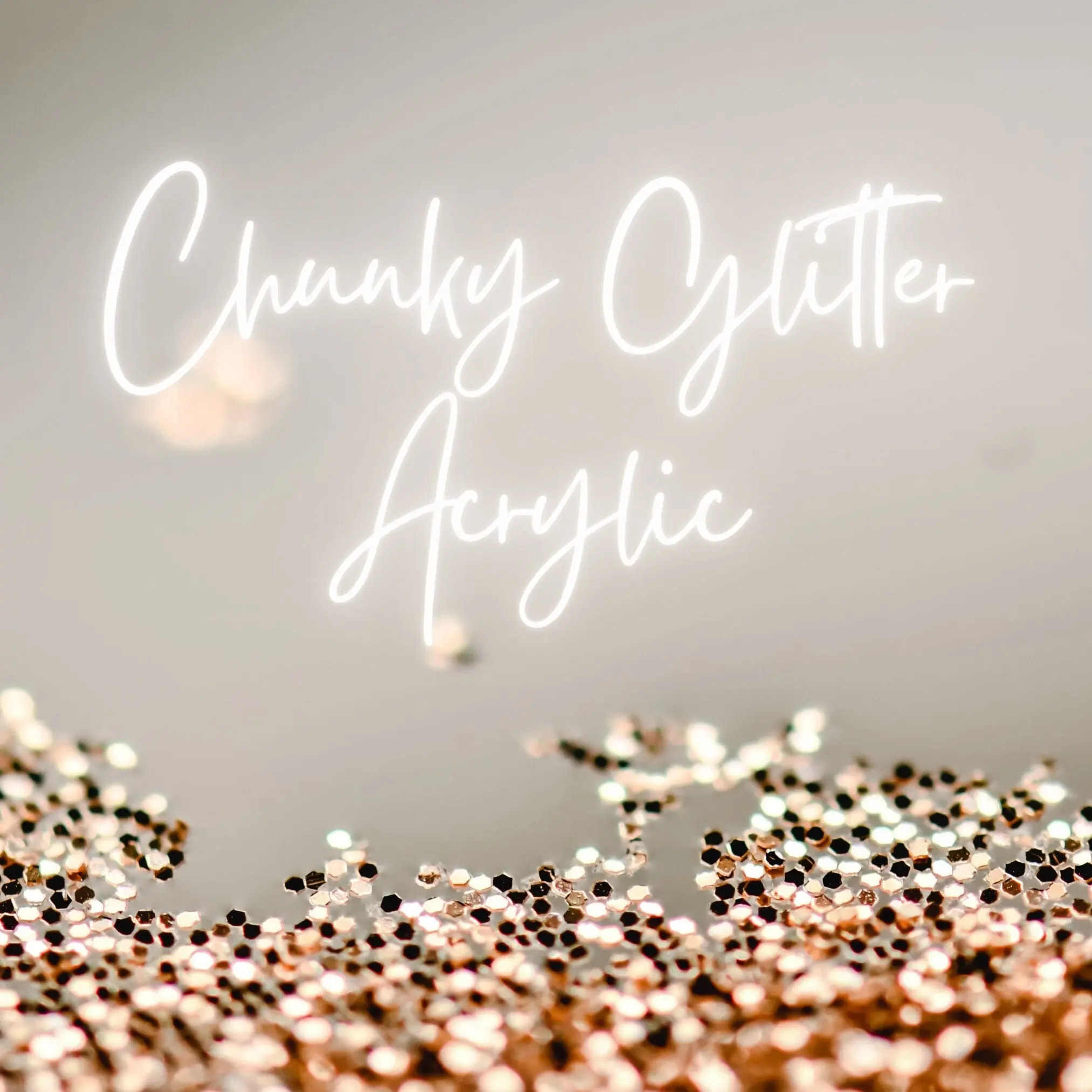 Chunky Glitter Acrylic Powder - Versatile Powder for Crafting and Decoration