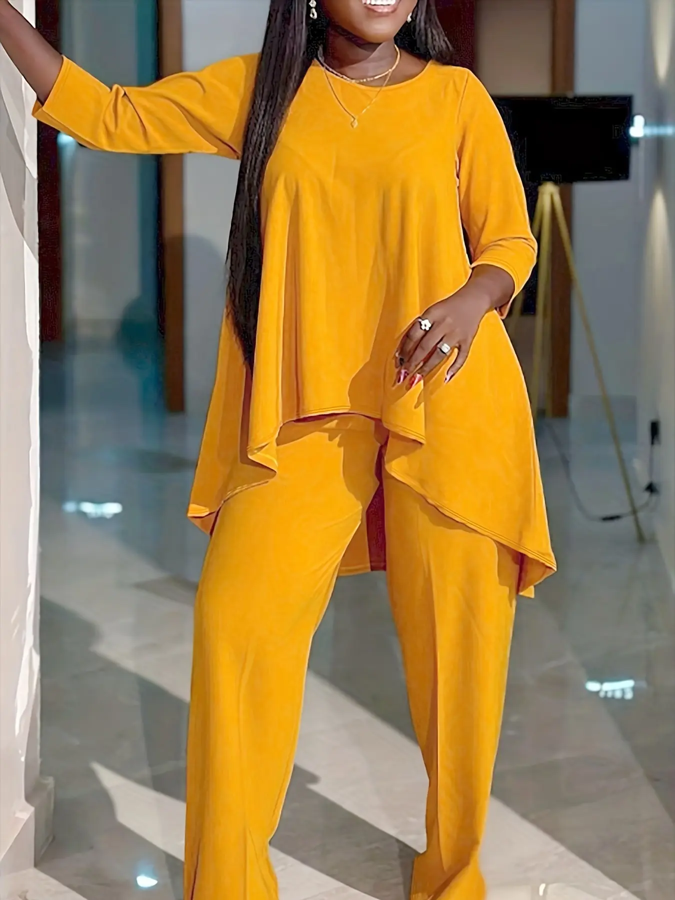 Plus-size casual two-piece suit,