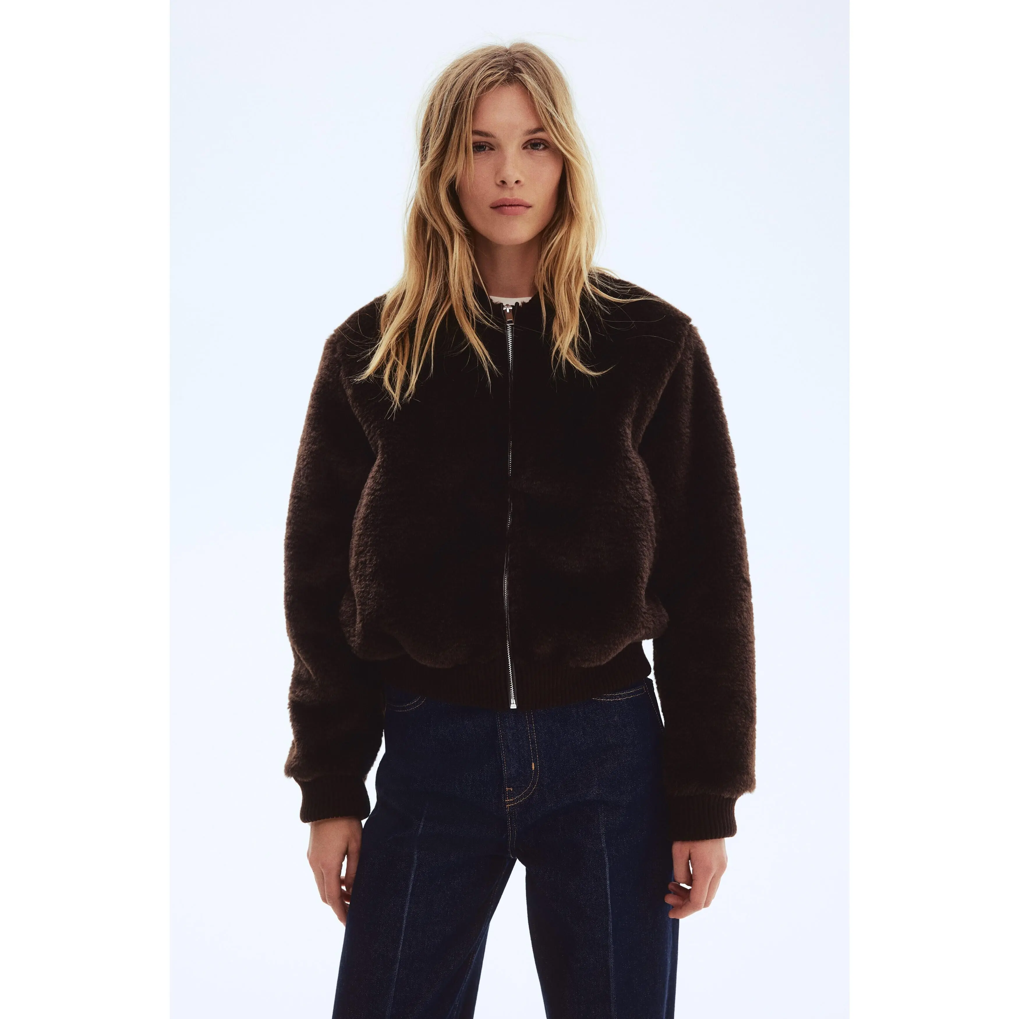 H&M Pile bomber jacket