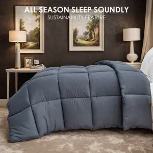 This Gray Comforter Elevated My Bedroom! 4 Sizes, Machine Washable All-Season Microfiber Soft scandinavian sleep method bedding summer quilt dreamy duvet marshmellow Luxurious Goose Feather Down egyptian cotton luxury covers puffed blanket insert