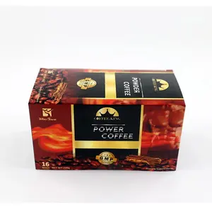 Wins Town Mens Power Coffee - 16 Packets with Maca Root, Oyster Peptide, Mulberry & Goji Berry, Natural Herbal Supplement for Active Men Ritual Confidence