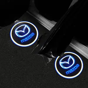 1/2/4pcs Wireless Car Door Lights Projector with HD Car Door Lights LED Projector for Mazda 2 3 6 5 Demio CX3 CX4 CX5 CX-4 CX-5 CX7 CX30 MX3 MX5 MS Speed Axela Atenza Car Door Welcome Light Led Step Lights