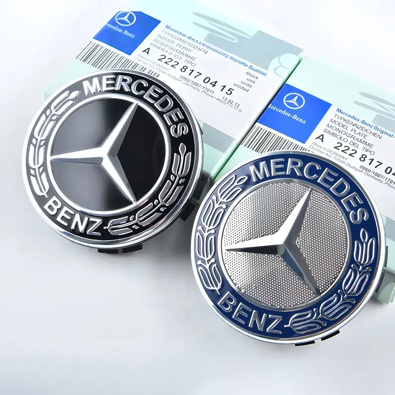 4Pcs Car Emblem Wheel Hub Center Cover Automotive Car Accessories For Mercedes Benz AMG W204 W205 W203 W211 W212 W213 W201 W210 W124 W126 W140 W168 W169 W176 W190 W202 W220 W221 W222 Car Interior Decor
