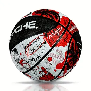 PSYCHE High-Performance Basketball - Cool Design For Training & Competition, Indoor/Outdoor Use, Perfect Holiday Gift - Black/White