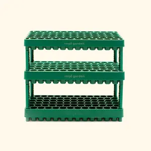 Vego Garden 76-Cell Stackable Seedling Tray 10" x 20" with Air-Pruning Strips & Drip-Watering Channels for Growing Kit