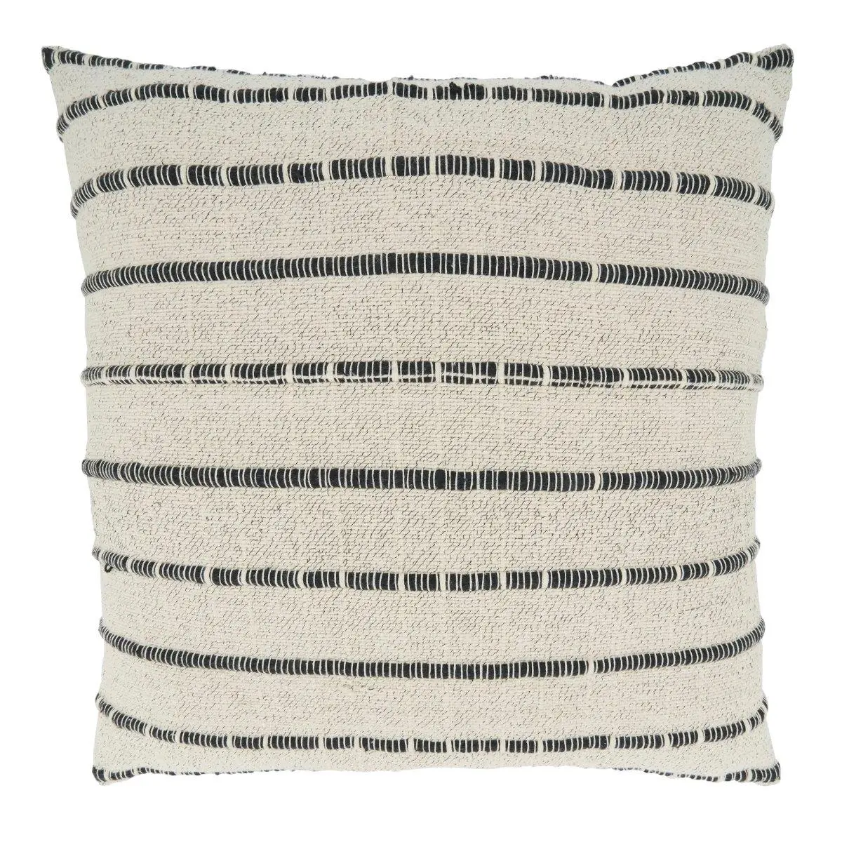 212 MAIN Soft Cushion, 22 in. Corded 100% Cotton Square Throw Pillow, Poly Filling, Natural Finish, for Bedroom Use