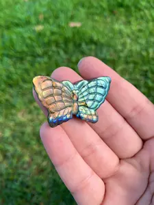 Labradorite Butterfly Carving