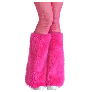 Adult Pink Furry Boot Covers