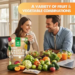 HiPlus Organic Fruits & Vegetables Powder Superfood Blend Daily Energy + Essential Vitamins | USDA Certified, Vegan Powder for Smoothies & Baking | Hidden vegetable recipes | 3.52oz pantry staple| Non-GMO, Gluten-Free, Easy Mixing