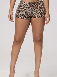 Leopard Sequin Shorts