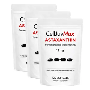Astaxanthin 12mg per Serving, 120 Softgels | Microalgae Source, Antioxidant Support, 4 Month Supply, Easy to Swallow