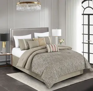 Artistic Home Textiles –Luxury 7-Piece Comforter Set – Designer Bedding with Bed Skirt & Decorative Pillows | Queen/King/Cal King | Soft Polyester Fabric | Layered Styling | Easy Care