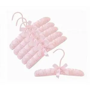 10" Baby Satin Padded Hangers (Pink)