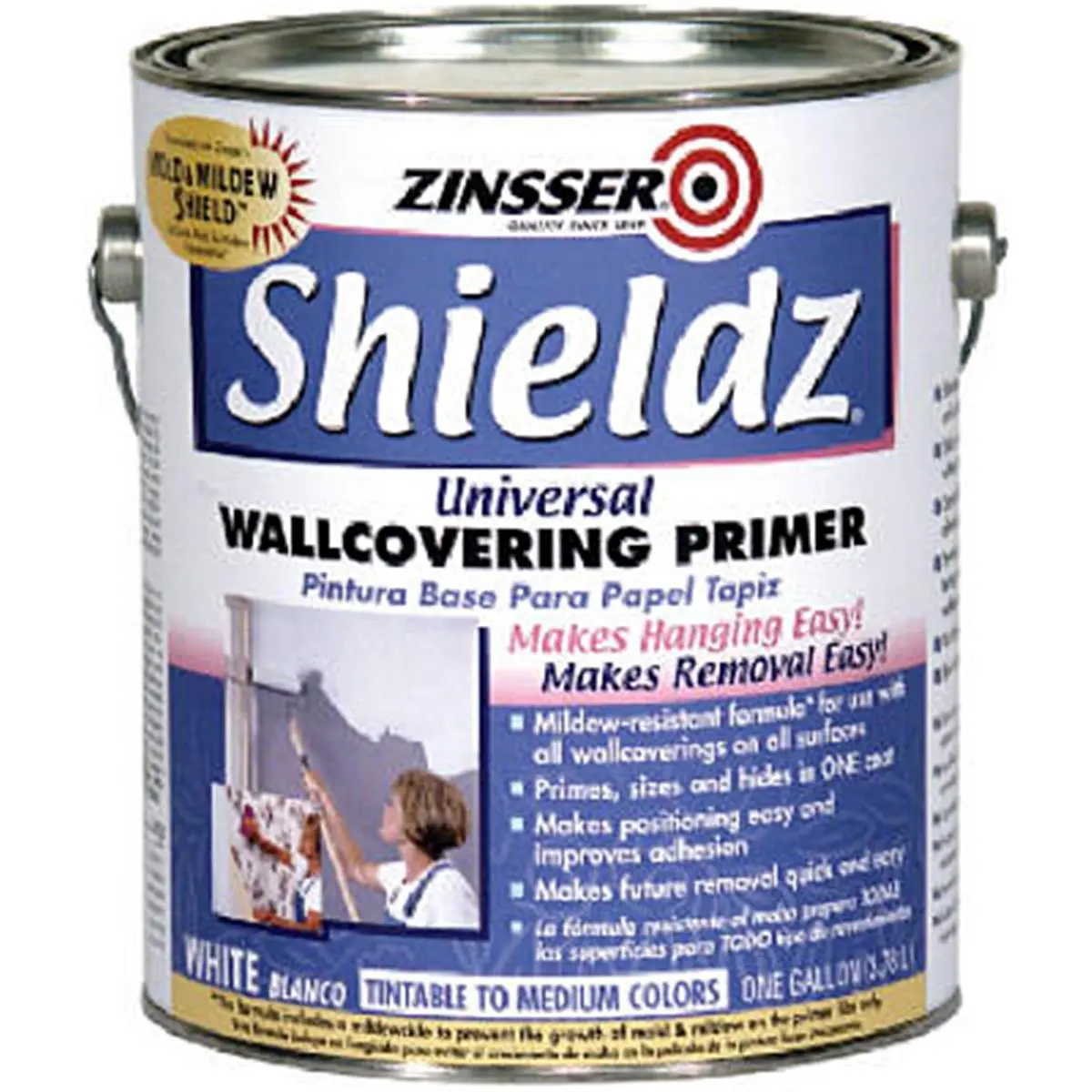212 MAIN Zinsser 2501 Universal Wallcovering Primer - 1 Gal, Water Based Primer, Mold Shield, Seals Surfaces, Makes Hanging Easier, Prevents Drywall Damage During Removal