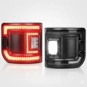 LED Tail Lights Compatible with 2020-2026 Jeep Gladiator JT, JT Flush Mount LED TailLights Reverse Turn Signal Running Lamps Rear Light (versions without blind spot monitors)