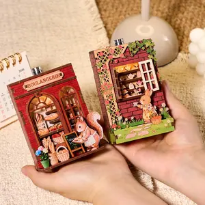 Cartoon DIY Refrigerator Stickers, Refrigerator Magnets Set, Magnetic Flexibility, Wooden Building Blocks, 3D Puzzle with Lights, Home Decoration