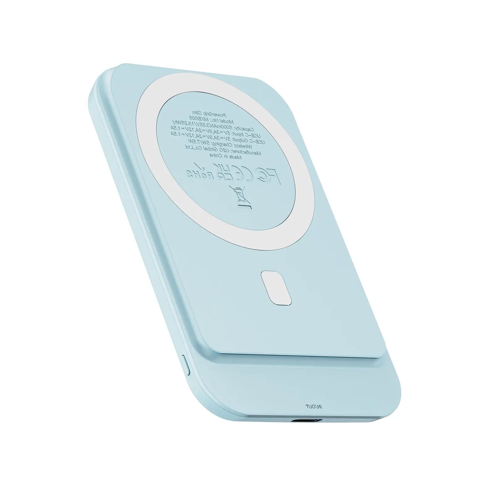 iWALK 18W Magnetic Wireless Charger 5000mAh, Fast Charging Slim Magsafe Power Bank with LED Display, Portable Charger Battery Pack for iPhone 12/13/14