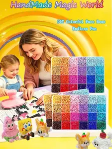 72-Color Fuse Beads Deluxe Set for Kids & Adults - High-Quality DIY Craft Kit with 72 Unique Colors, All-In-One Accessories, Stress-Relief & Educational Fun