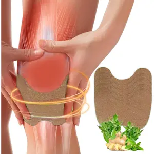 20-Pack Natural Mugwort Knee Pain Relief Patches Herbal Therapy for Arthritis, Joint & Muscle Discomfort Long-Lasting Warmth Hypoallergenic & Breathable Design Healthcare Treatment