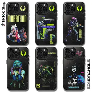 Collection Marathon Gameplay Phone Case, Cyberpunk Gaming Phone Cover, Gift For Gamer Ip17 Air Pro Max