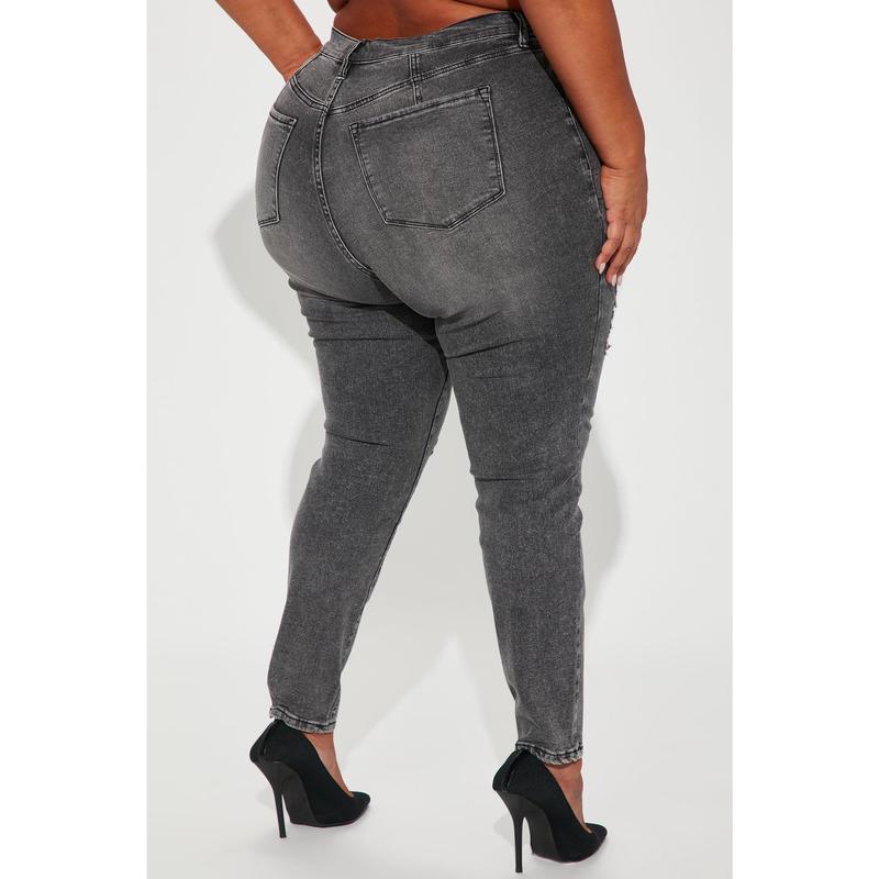 Living Life High Stretch Skinny Jeans - Black Wash