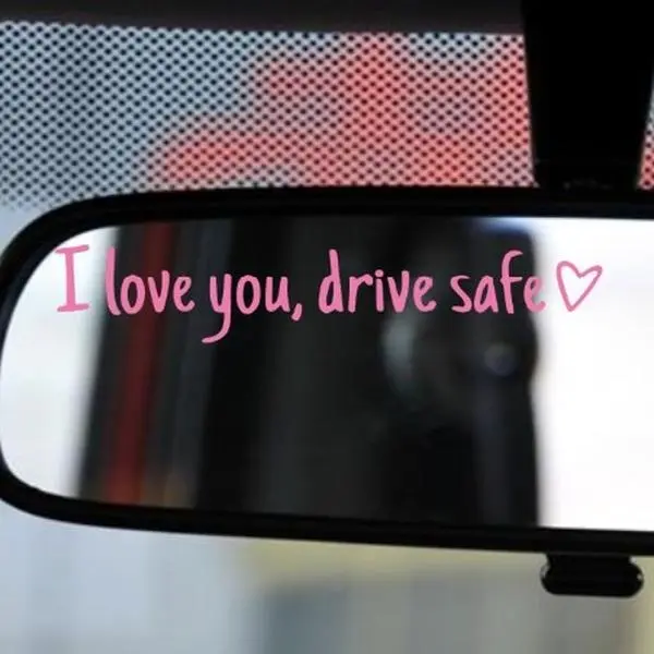 6PACK I Love You Drive Safe Decal Simple Design for Safe Driving 11x2cm Windshield Sticker for Drivers & Car Enthusiasts Vehicle Exterior Decoration