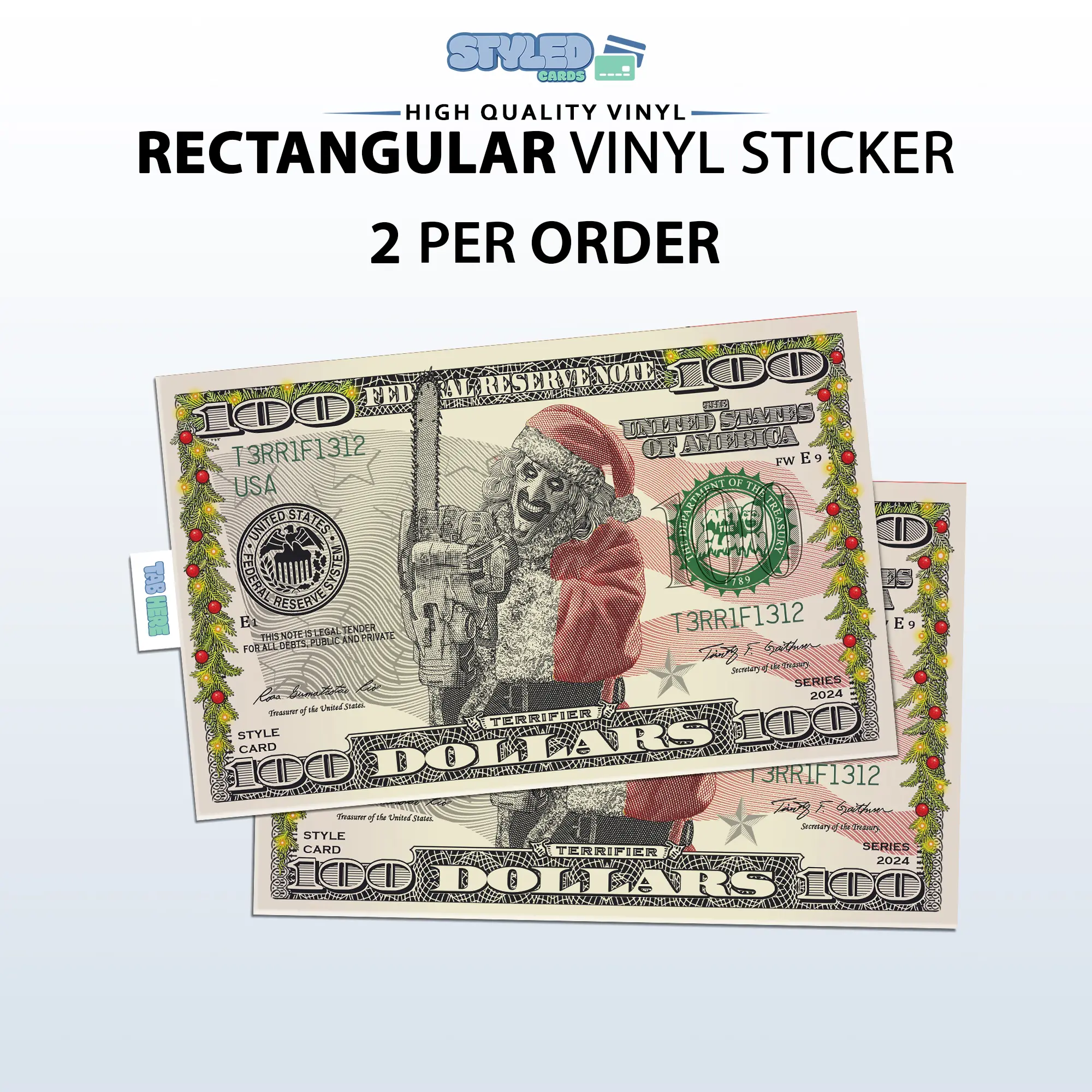halloween art the clown rectangle vinyl sticker halloween art the clown rectangle vinyl sticker