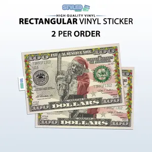 halloween art the clown rectangle vinyl sticker