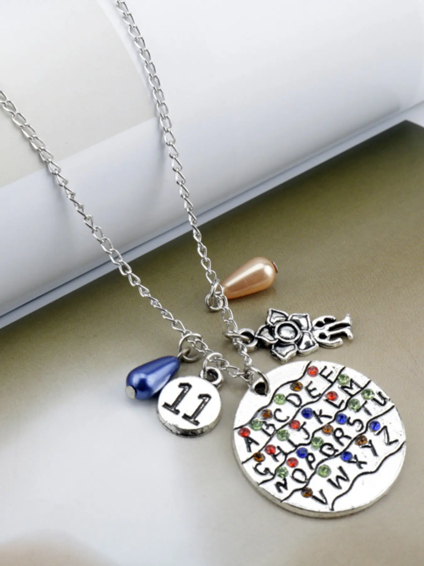 Stranger Things Inspired Necklace, Initial Letter Necklace, Unisex Letter Pendant Jewelry, Alloy Pendant Necklace, Casual Daily Wear Accessory, Perfect Gift for Fans