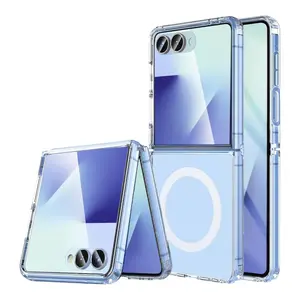 UPTECH 1 Magnetic Clear Phone Case – Shockproof Transparent Cover, Strong Magnet, Anti-Scratch, Full Protection for Samsung Galaxy Z Flip 6, Z Fold 6, Z Flip 7 & Z Fold 7